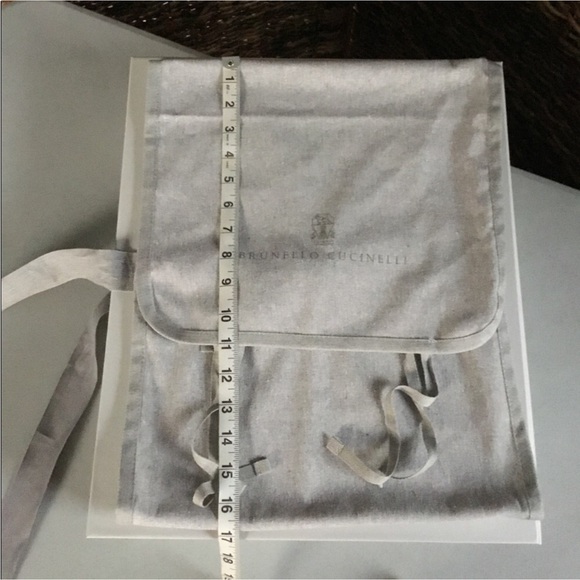 BRUNELLO CUCINELLI BOX W/FOLDING DUST BAG ENVELOPE RIBBON TIE BOX-FINAL PRICE - Picture 15 of 16